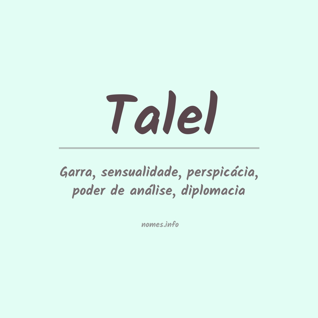 Significado do nome Talel