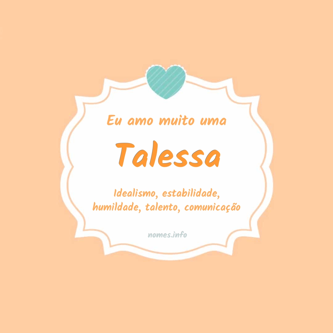 Eu amo muito Talessa