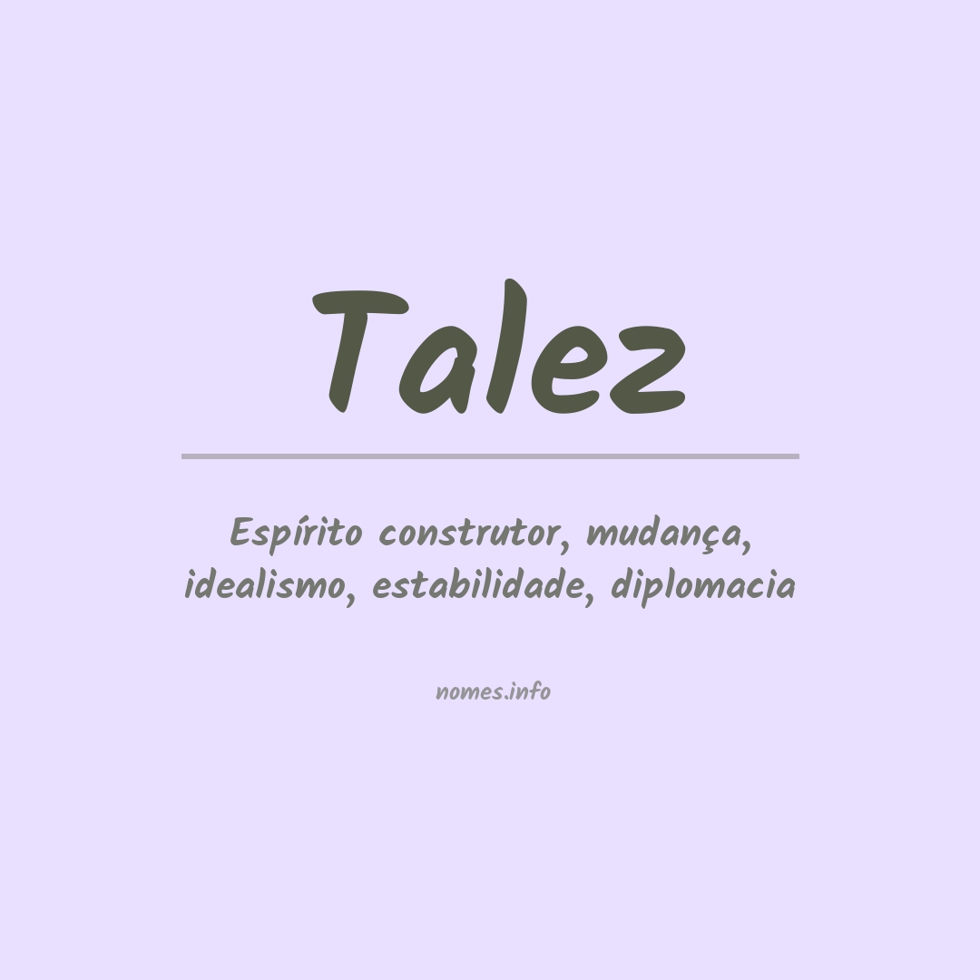 Significado do nome Talez