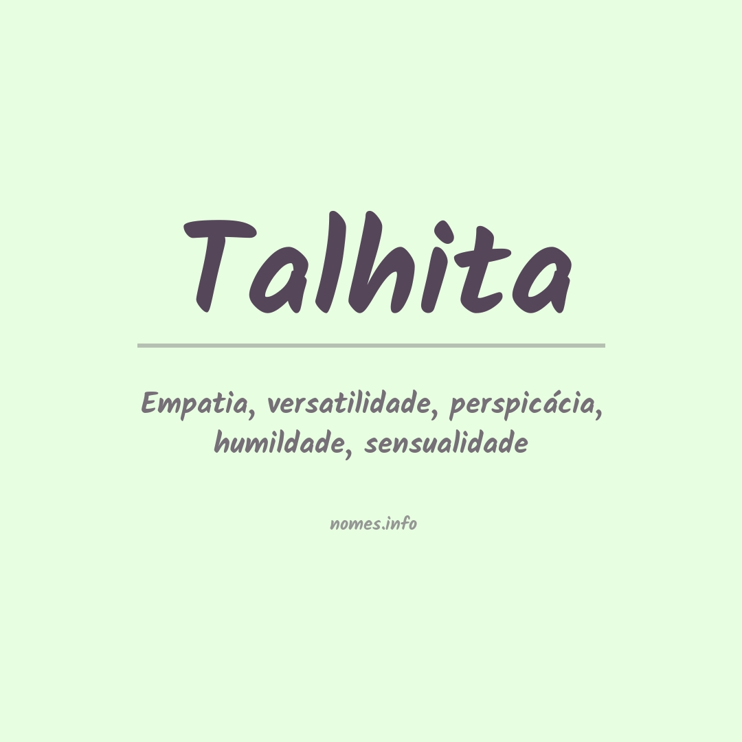 Significado do nome Talhita