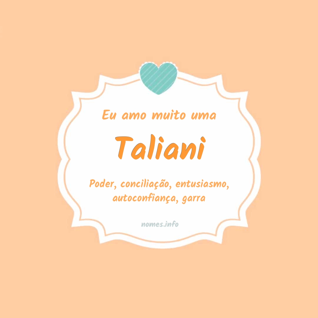 Eu amo muito Taliani