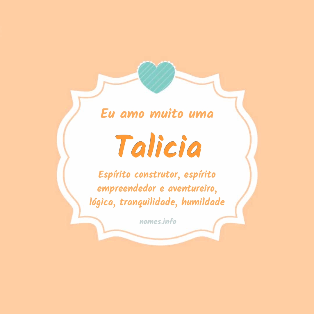 Eu amo muito Talicia