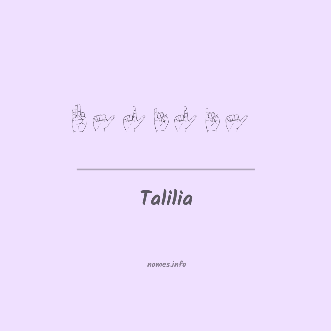 Talilia em Libras