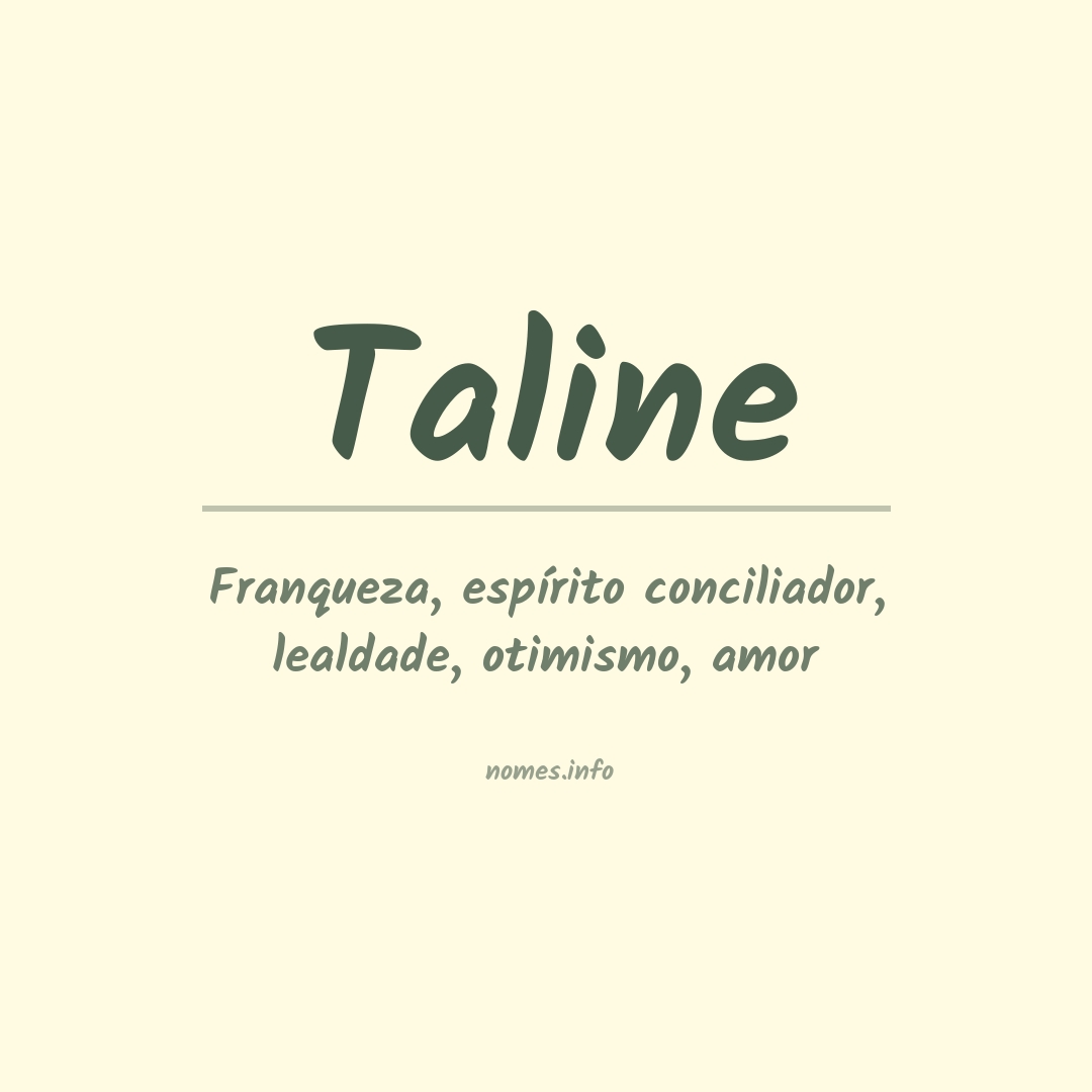 Significado do nome Taline