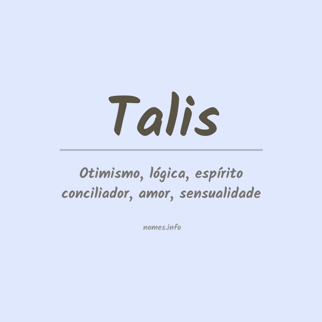 Significado do nome Talis