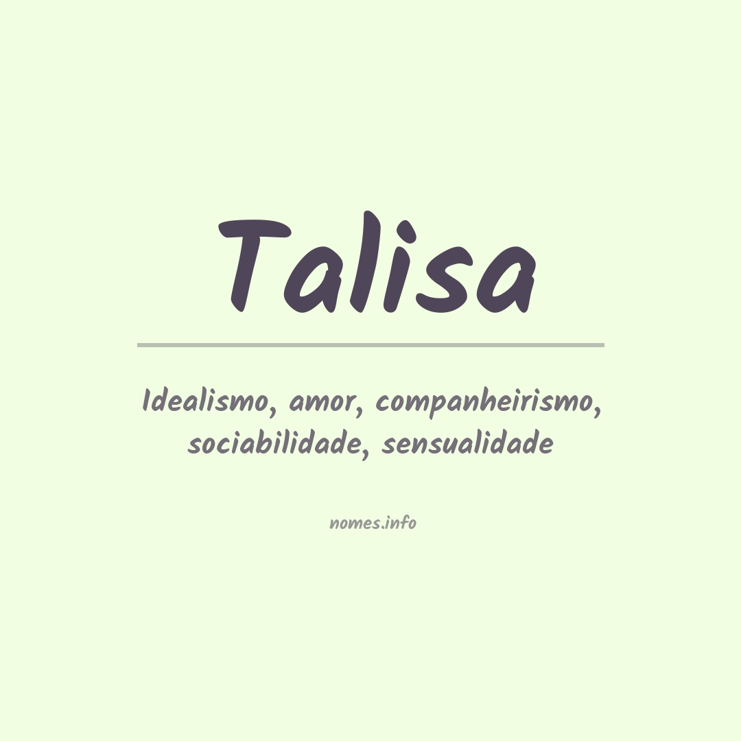 Significado do nome Talisa
