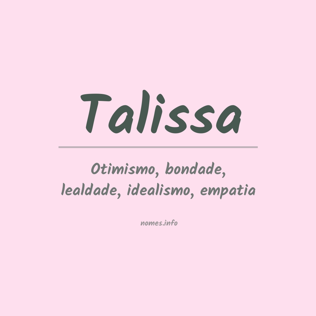 Significado do nome Talissa