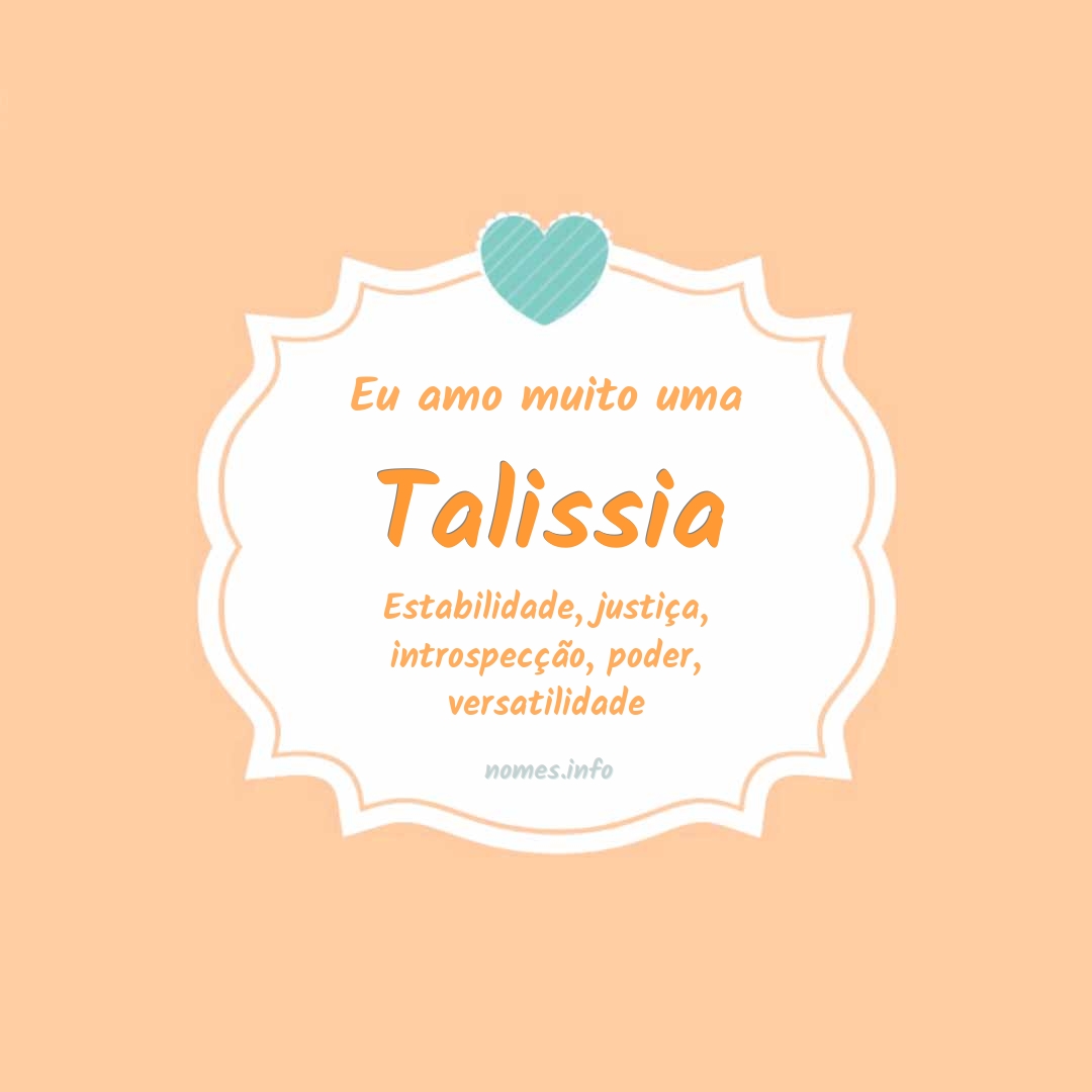 Eu amo muito Talissia