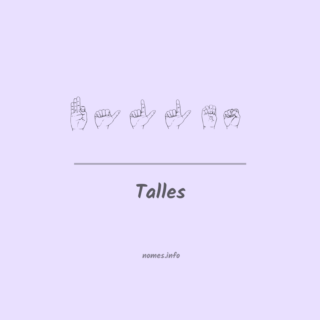Talles em Libras