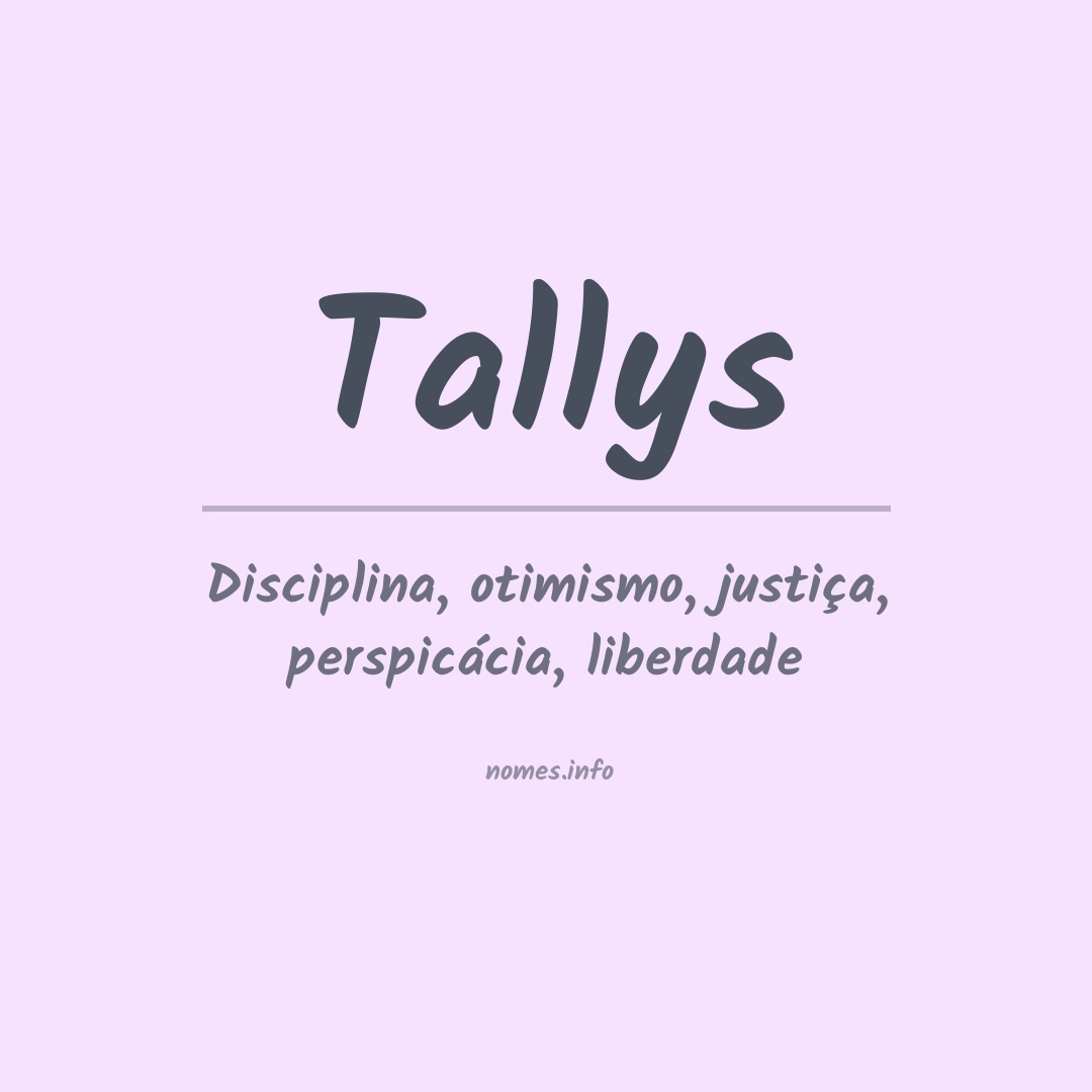 Significado do nome Tallys