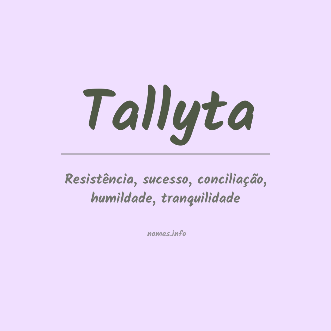 Significado do nome Tallyta