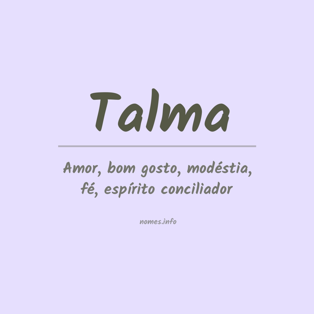 Significado do nome Talma