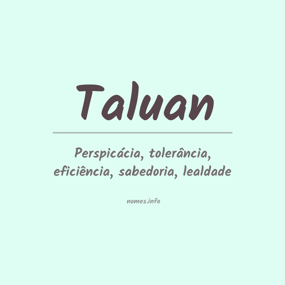 Significado do nome Taluan