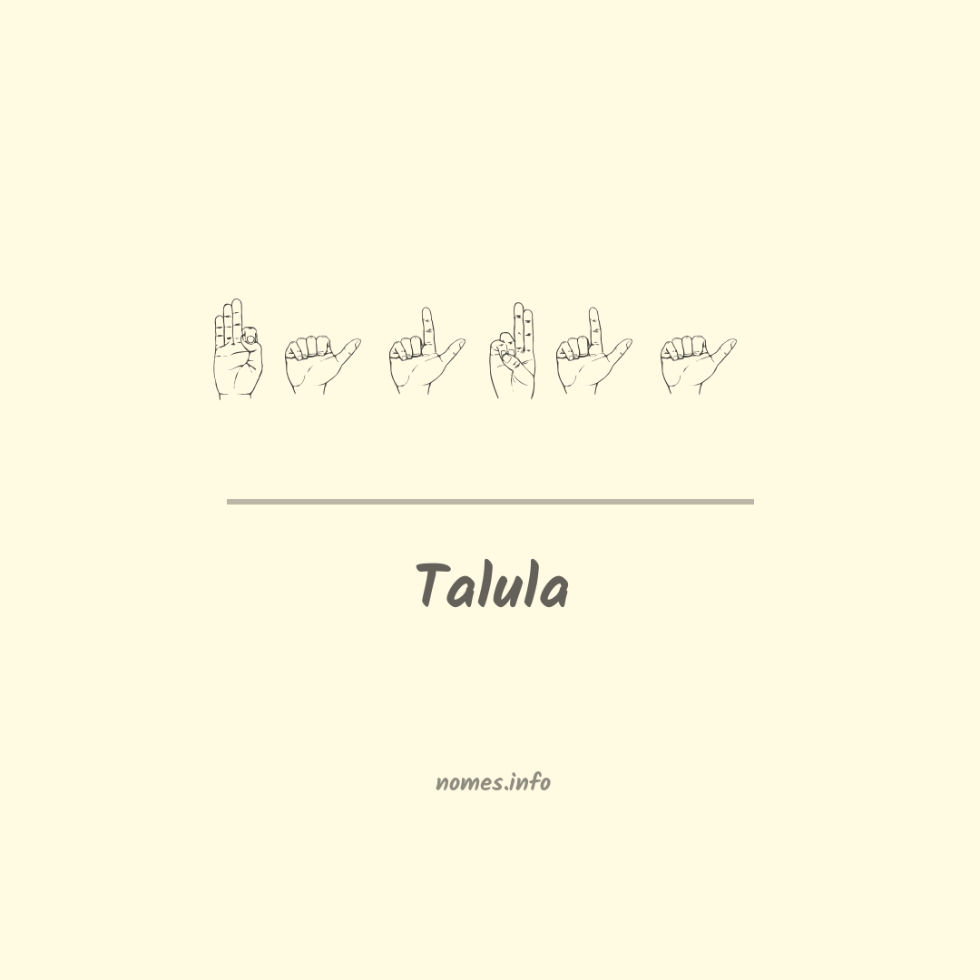 Talula em Libras