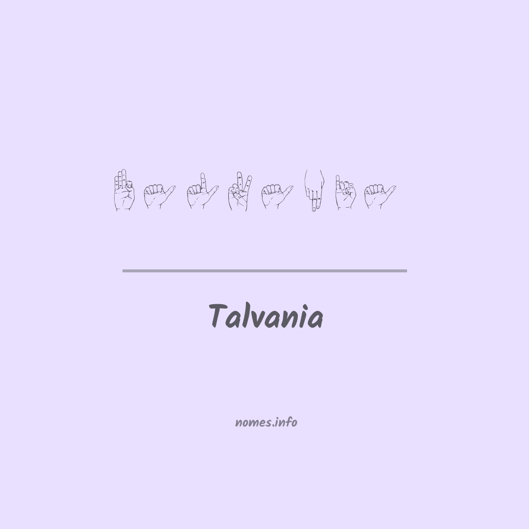 Talvania em Libras
