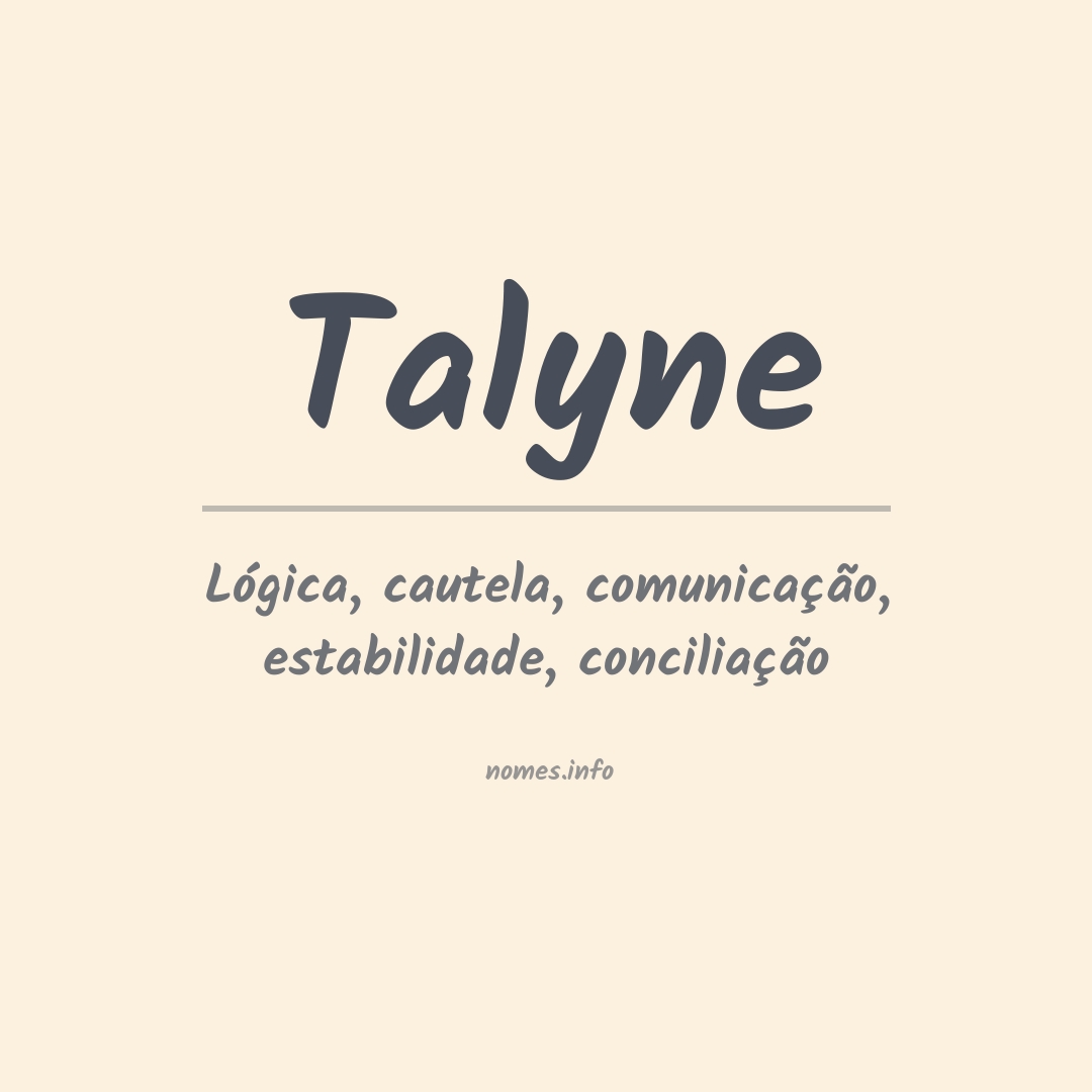 Significado do nome Talyne