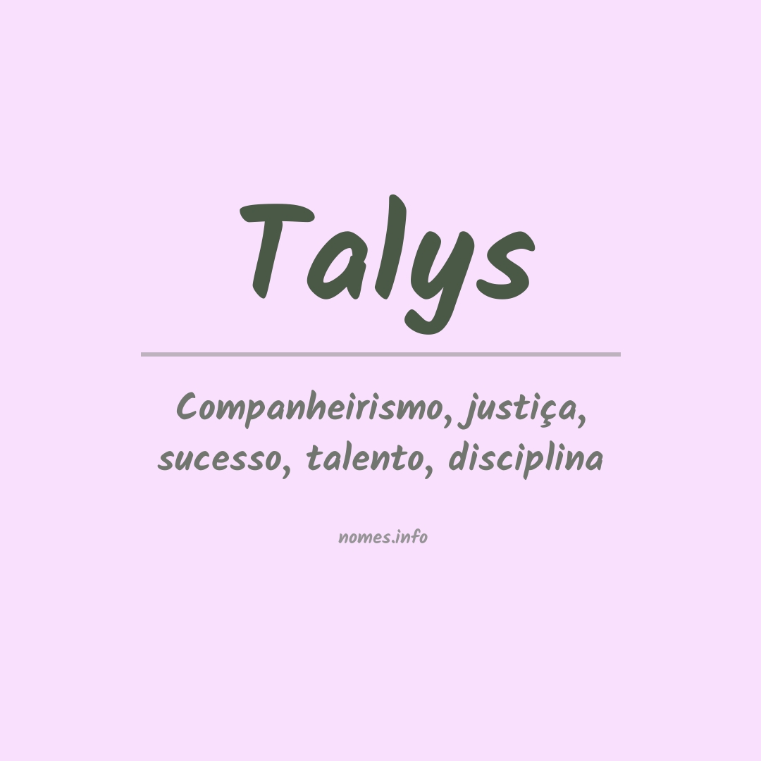 Significado do nome Talys