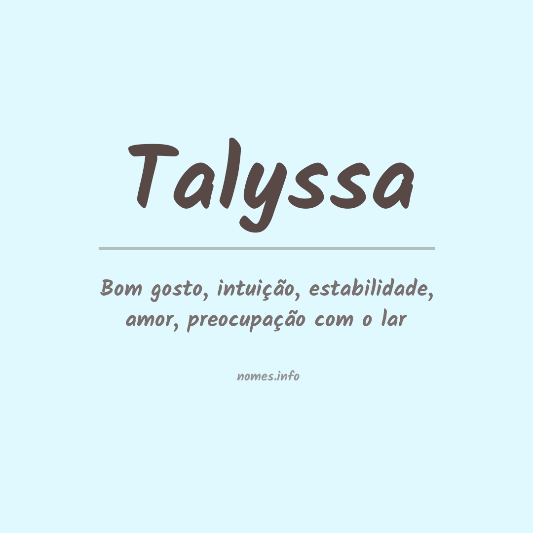 Significado do nome Talyssa