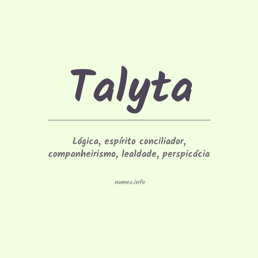 Significado do nome Talyta