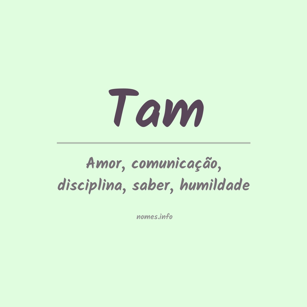 Significado do nome Tam