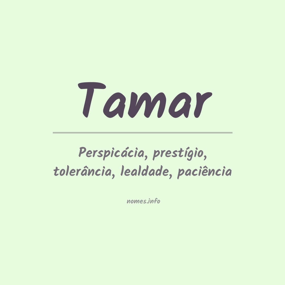 Significado do nome Tamar