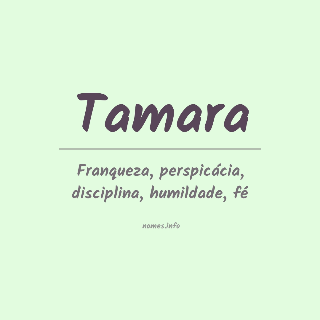 Significado do nome Tamara