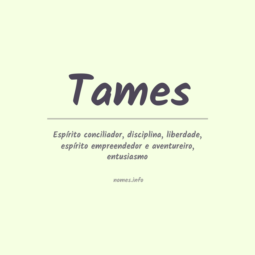 Significado do nome Tames