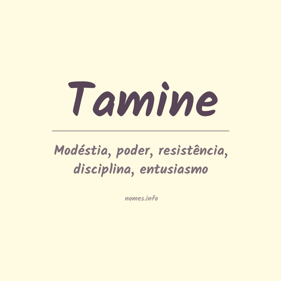 Significado do nome Tamine