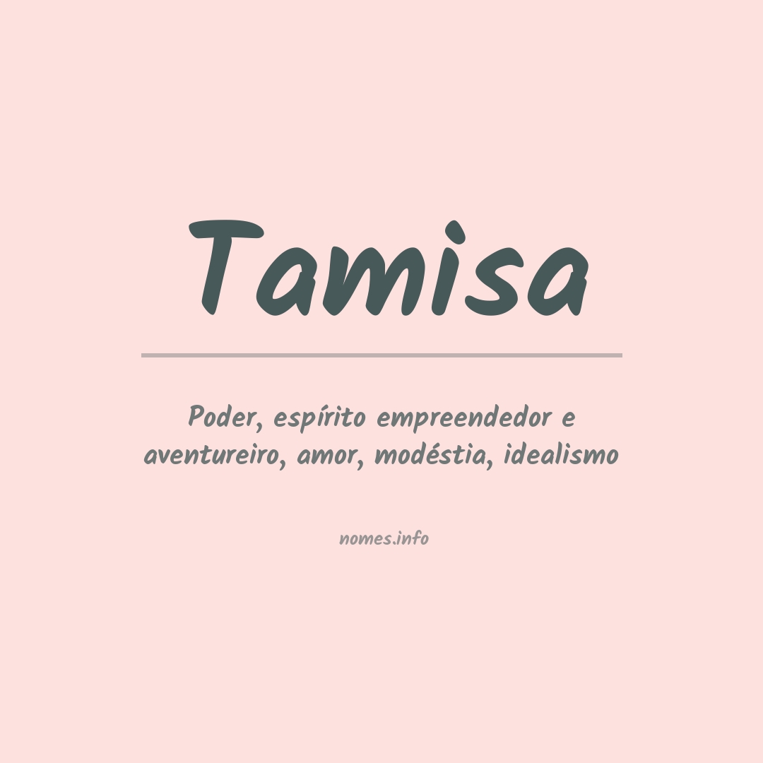 Significado do nome Tamisa