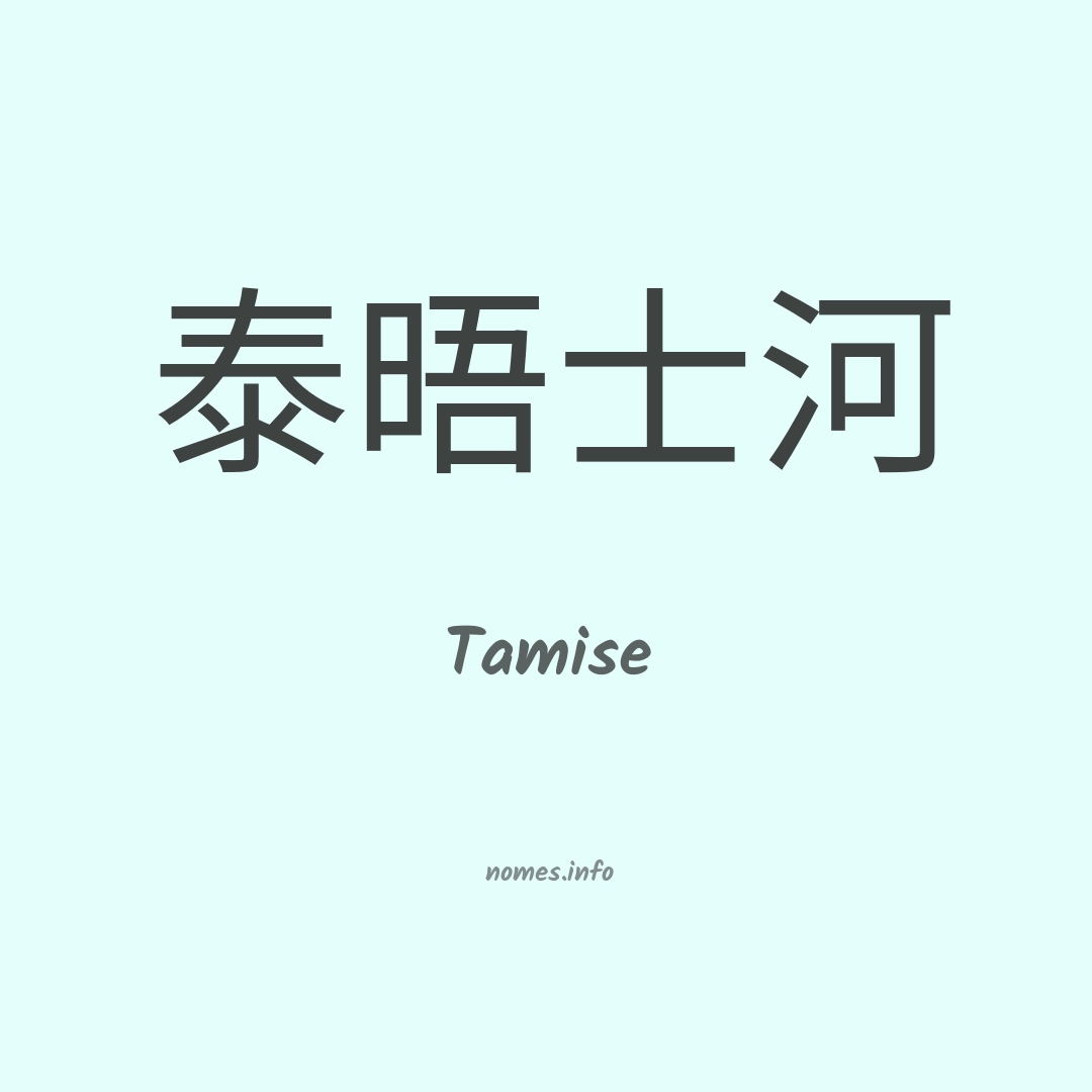 Tamise em chinês