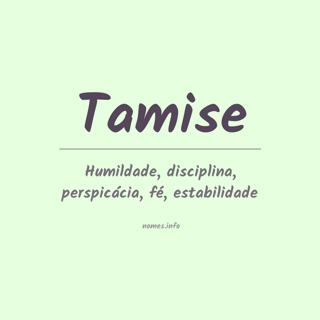 Significado do nome Tamise