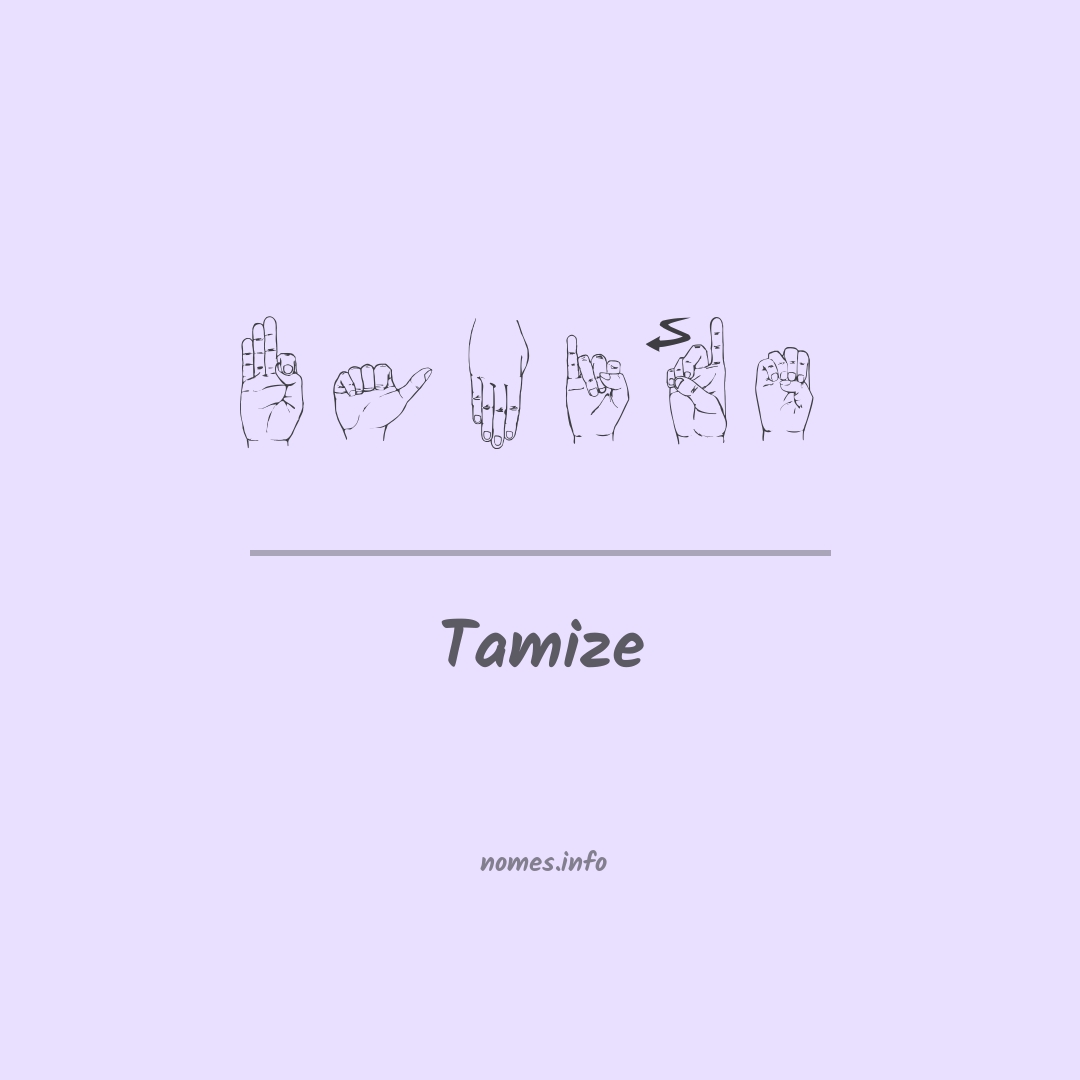 Tamize em Libras
