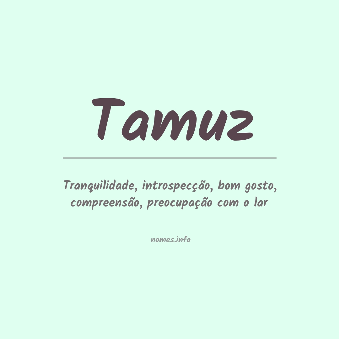 Significado do nome Tamuz