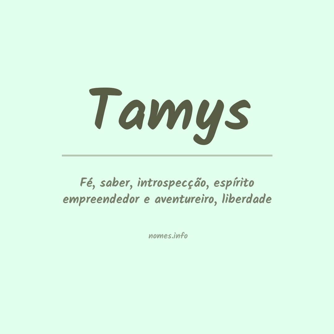 Significado do nome Tamys