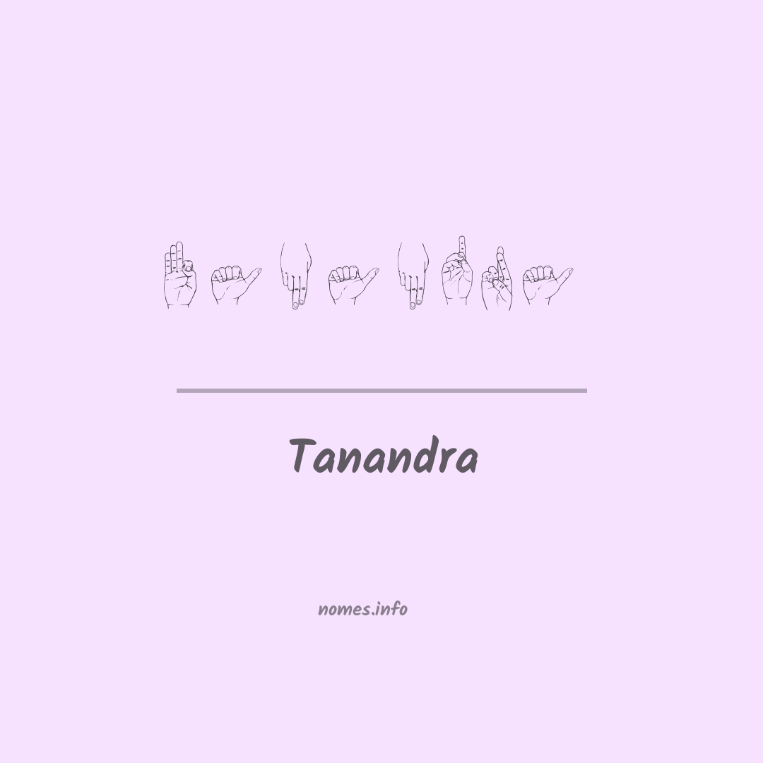 Tanandra em Libras