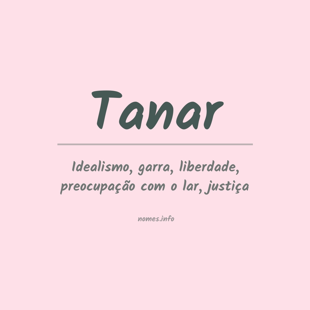 Significado do nome Tanar