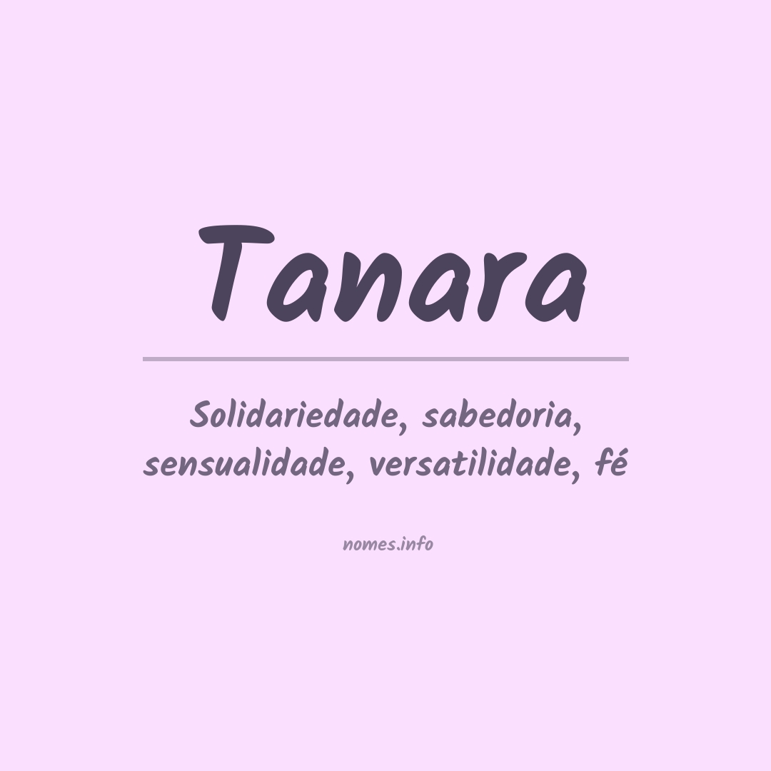 Significado do nome Tanara