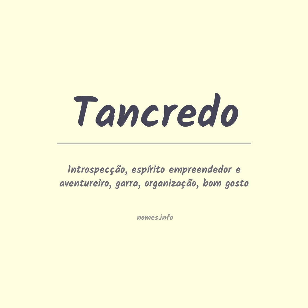 Significado do nome Tancredo