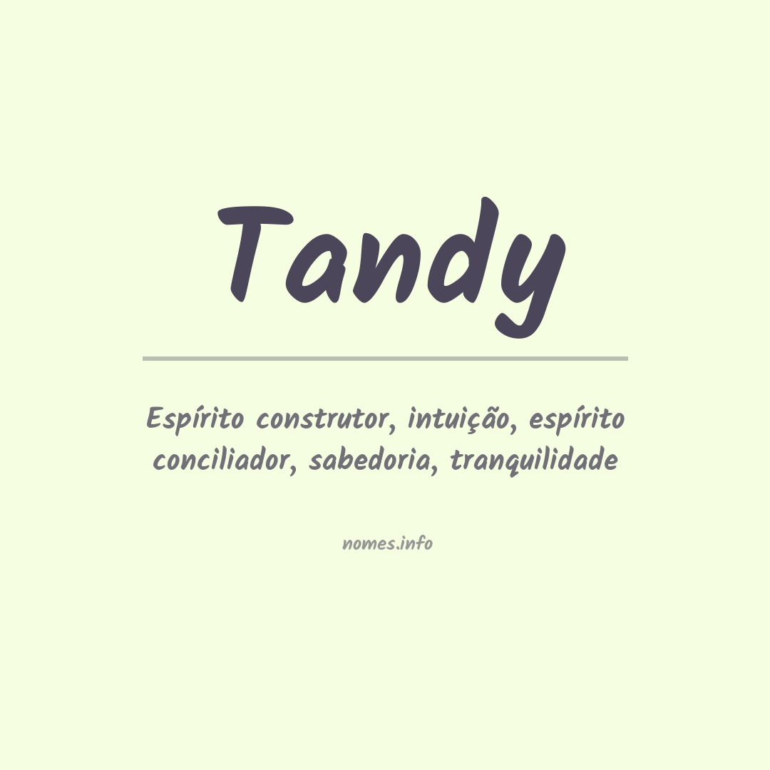 Significado do nome Tandy