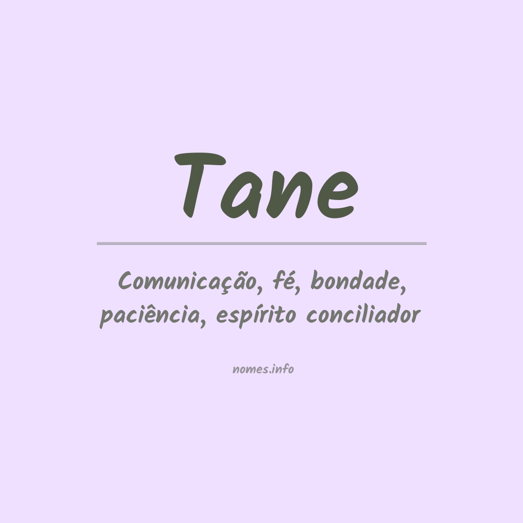 Significado do nome Tane