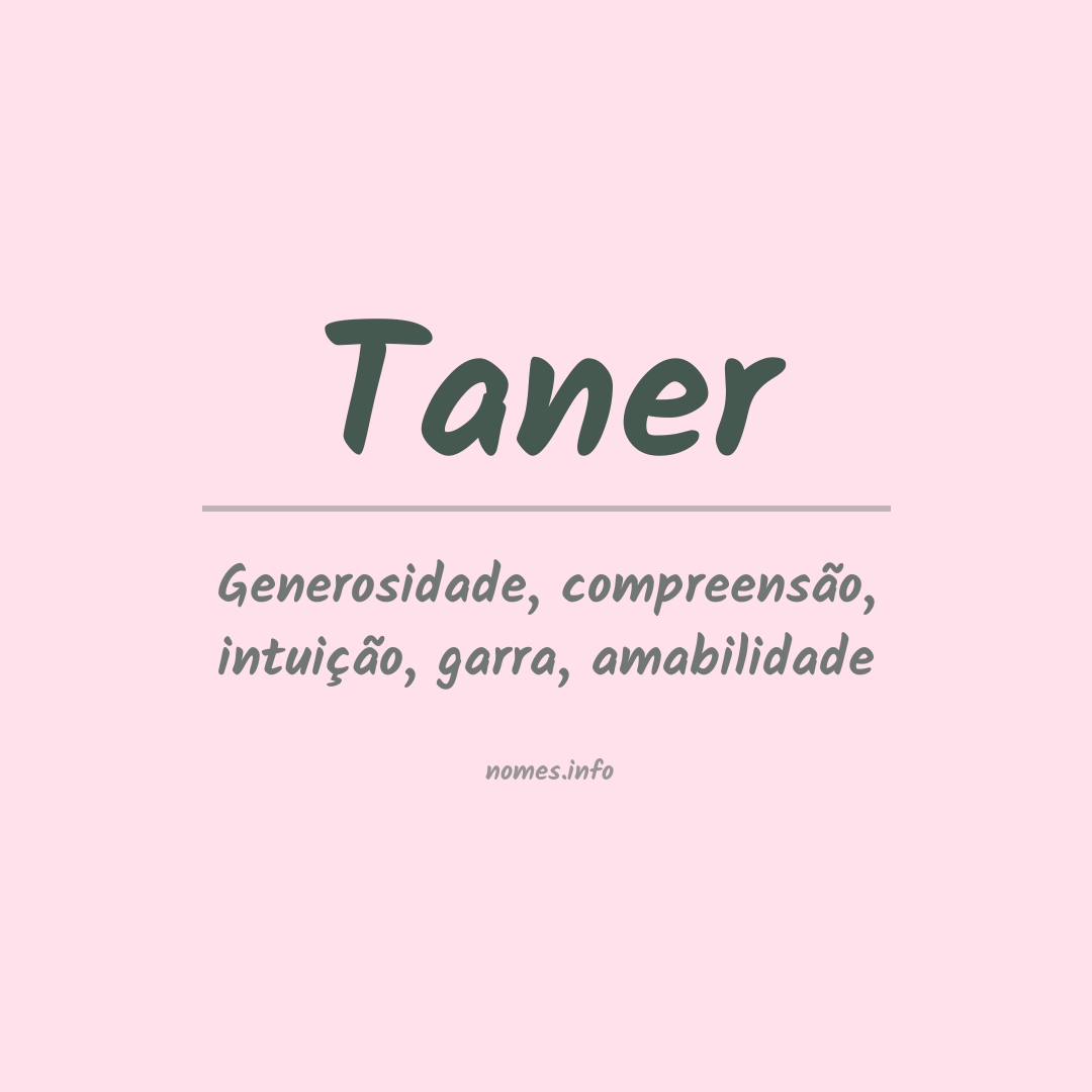 Significado do nome Taner