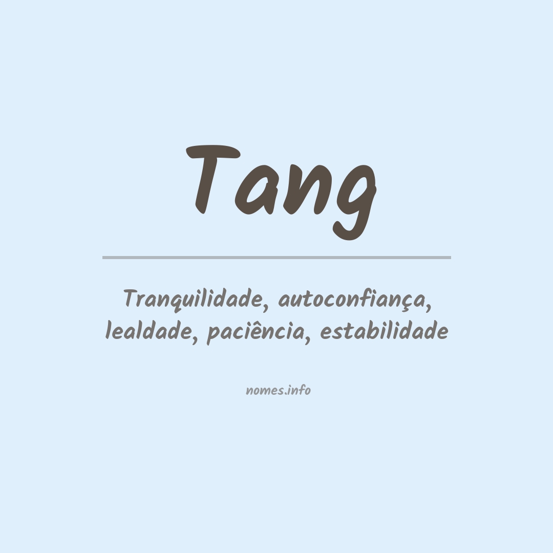 Significado do nome Tang