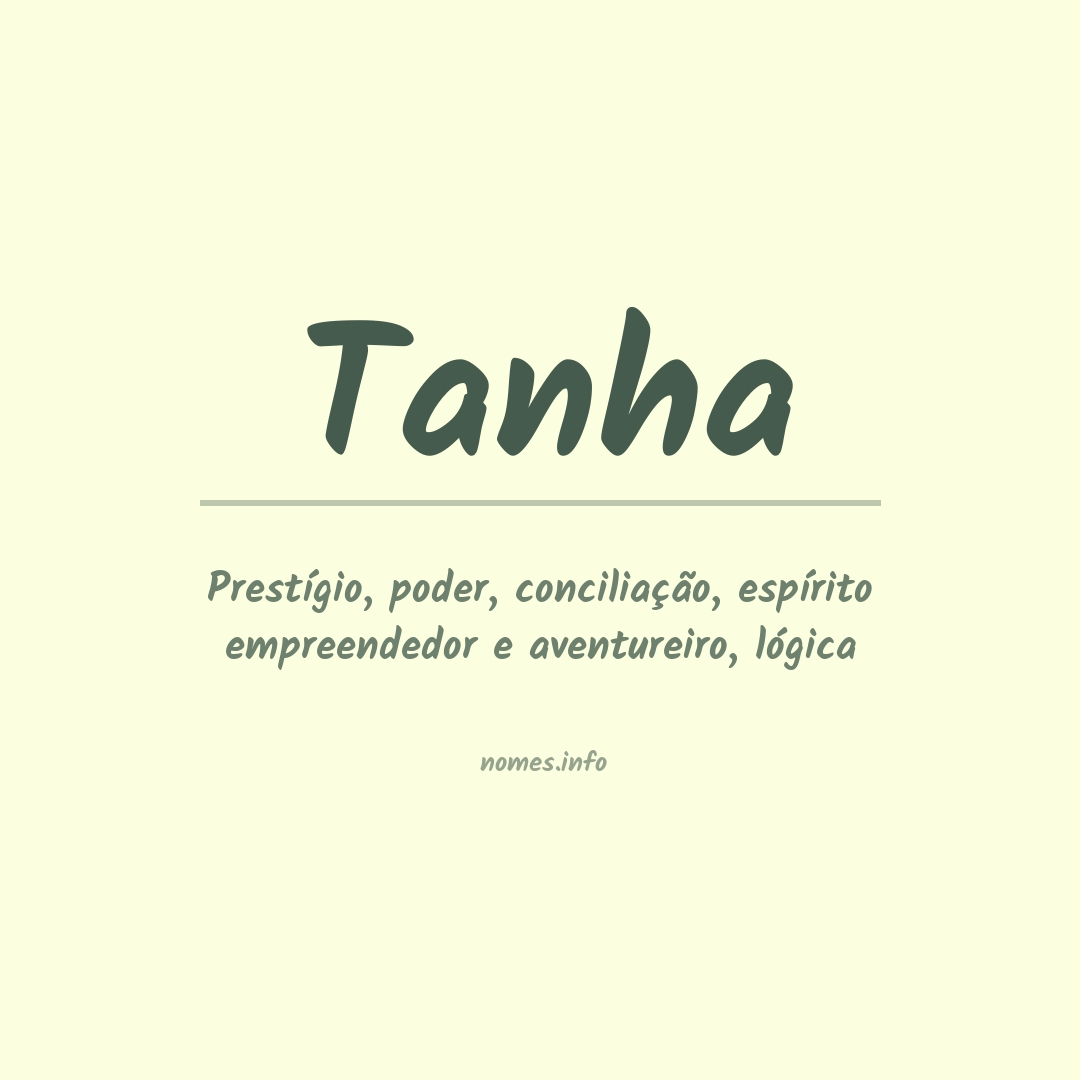 Significado do nome Tanha