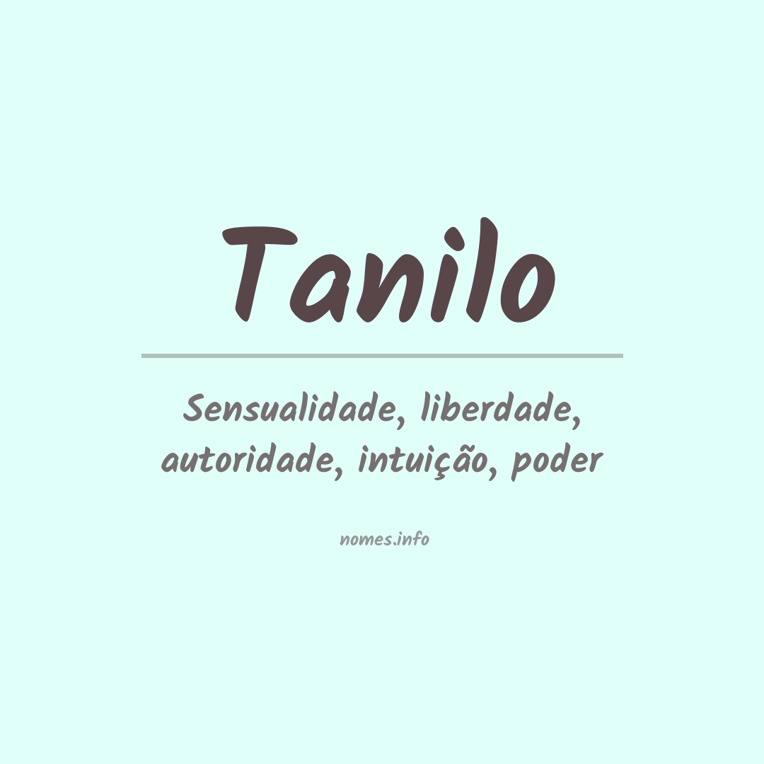 Significado do nome Tanilo