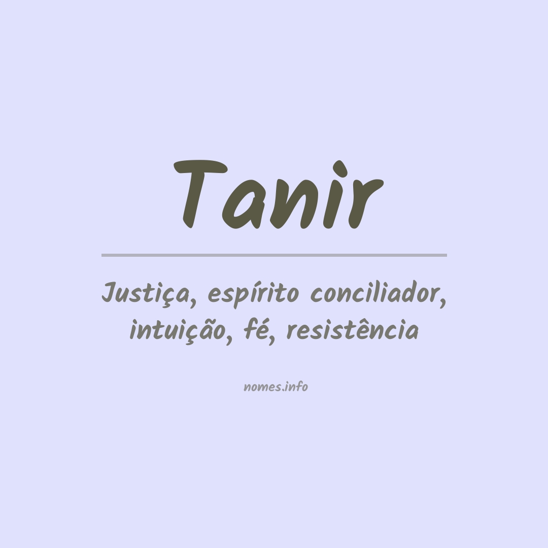 Significado do nome Tanir