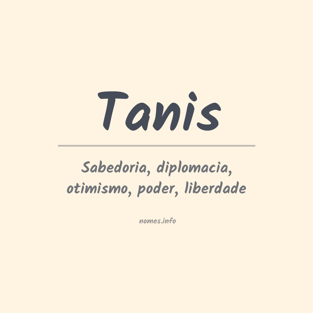 Significado do nome Tanis