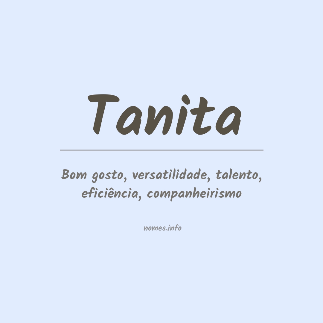 Significado do nome Tanita