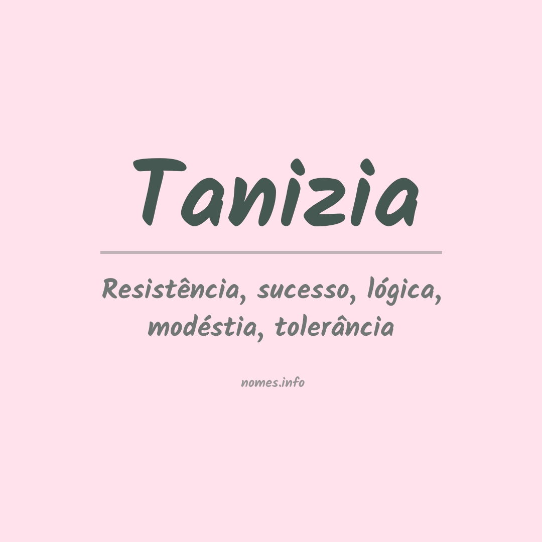Significado do nome Tanizia