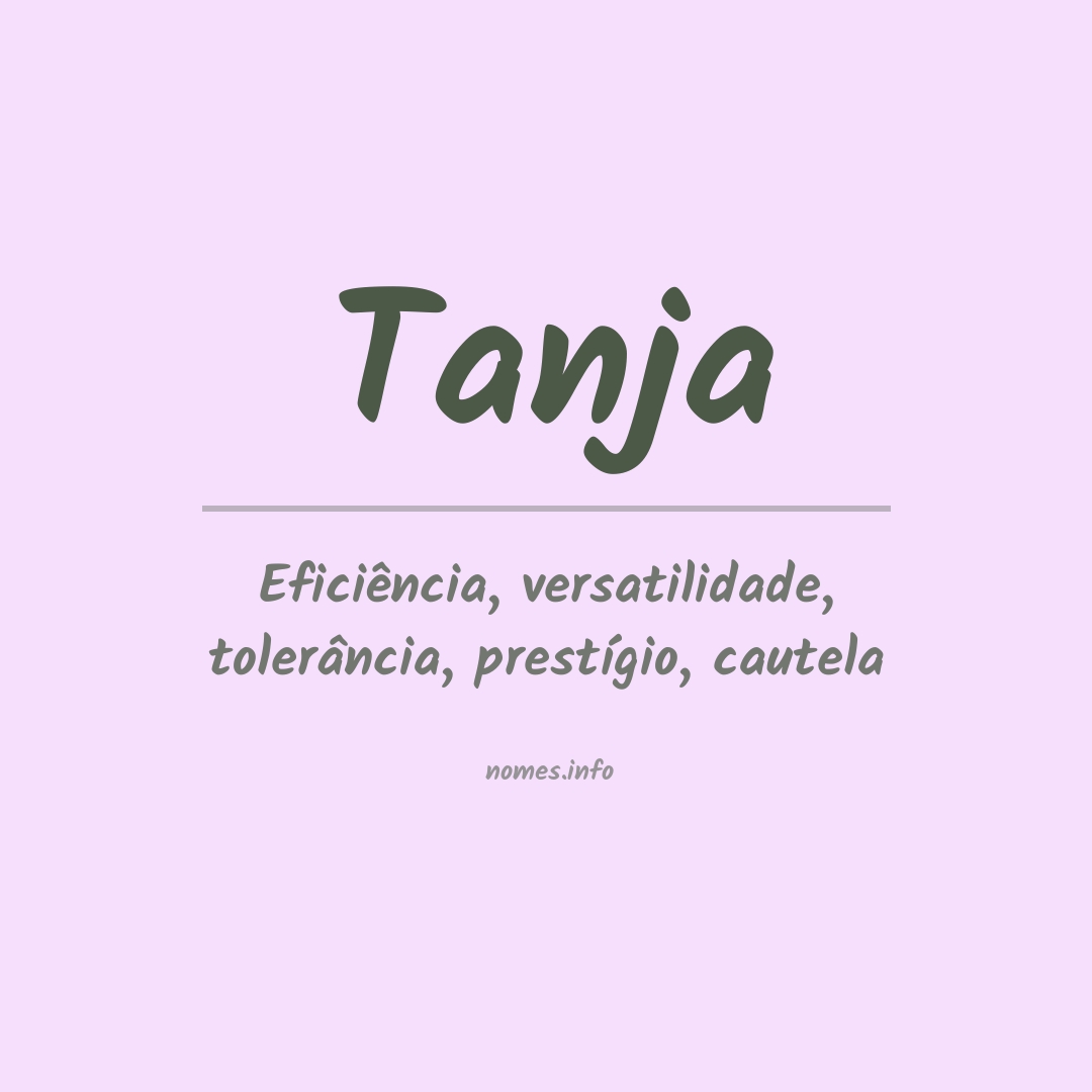 Significado do nome Tanja
