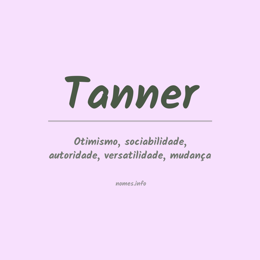 Significado do nome Tanner